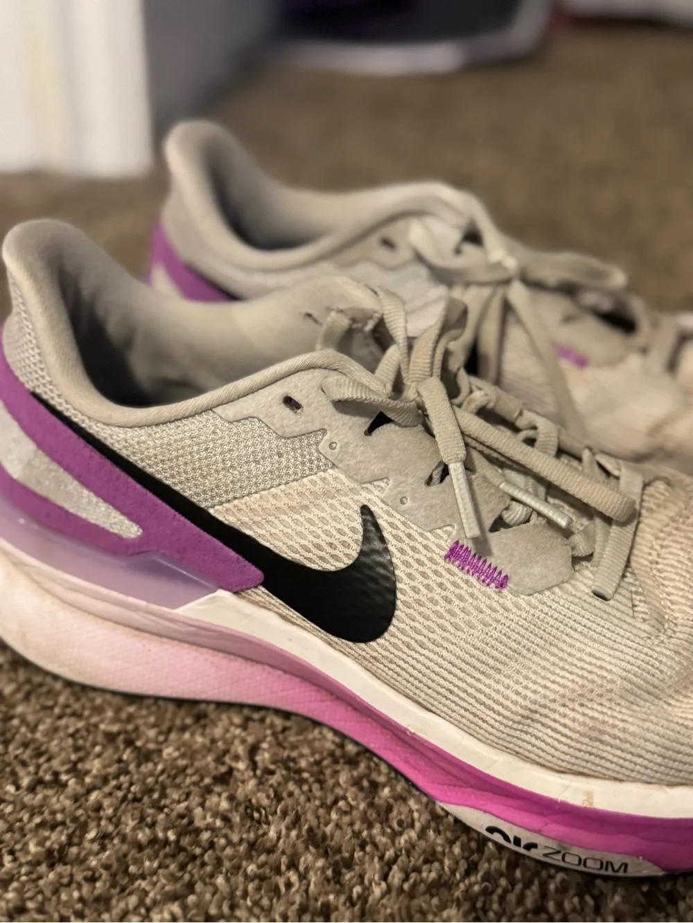 Nike Women’s Athletic Running Shoes in Gray, Purple and Black